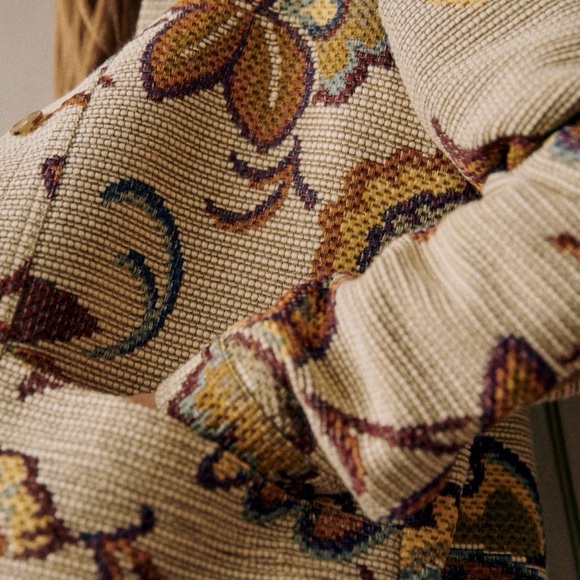 Sezane Will Jacket Jacquard Wisteria - Size M - Picture 3 of 3